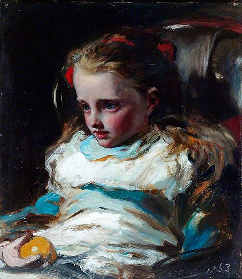 Ellen Sarah Gibbs as a Little Girl, 1863, Frank Holl