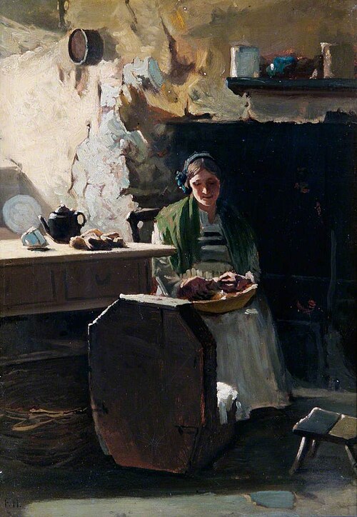Peeling Potatoes, 1870, Frank Holl