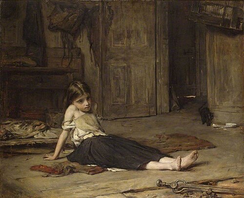 Faces in the Fire, 1867, Frank Holl