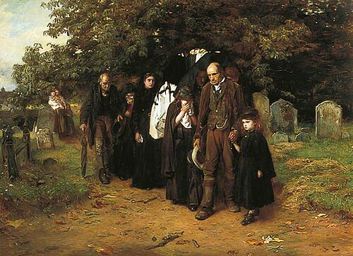 'I am the resurrection and the life' (A Village Funeral), 1872, Frank Holl