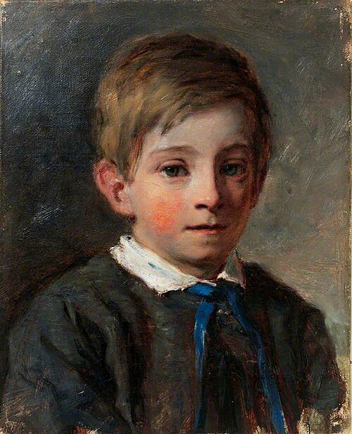 Edgar Holl as a Small Boy, , Francis Montague Holl