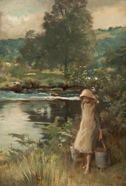Young Girl Carrying Water, , Frank Holl