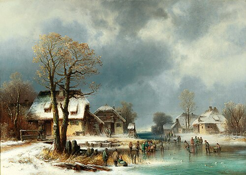 Pleasures on the Ice, 1887, Anton Doll