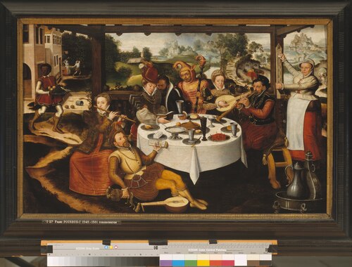 The Prodigal son wasting his money, 1549, Frans Pourbus l'Ancien