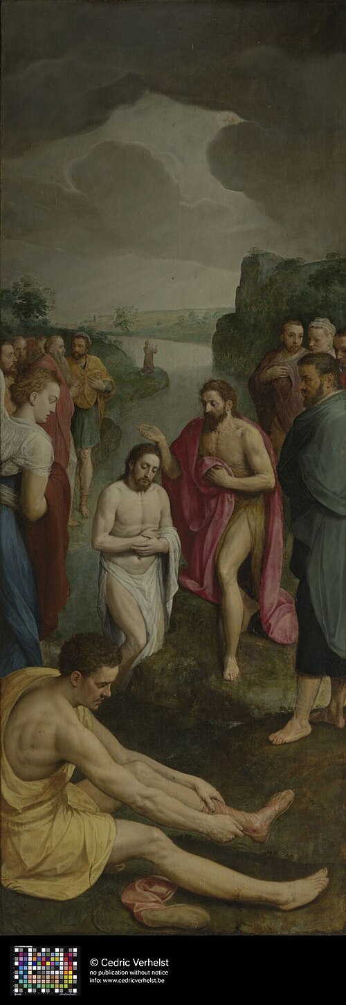 De Viglius-triptiek: de doop van Christus, 1571, Frans Pourbus l'Ancien
