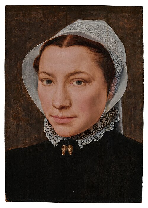 Portrait of a Lady in a Lace Cap, 1575, Frans Pourbus l'Ancien