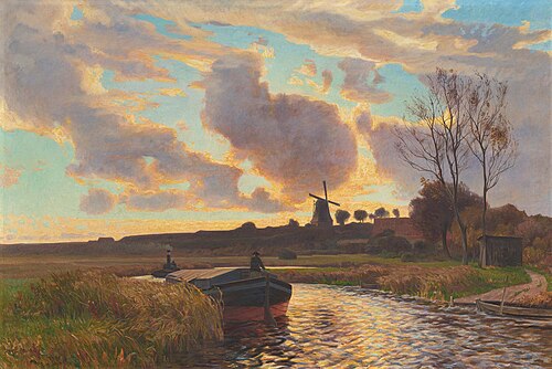 Evening after a stormy day, , Franz Bunke