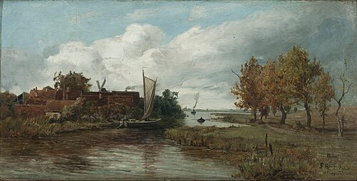 On the Warnow near Schwaan, 1880, Franz Bunke