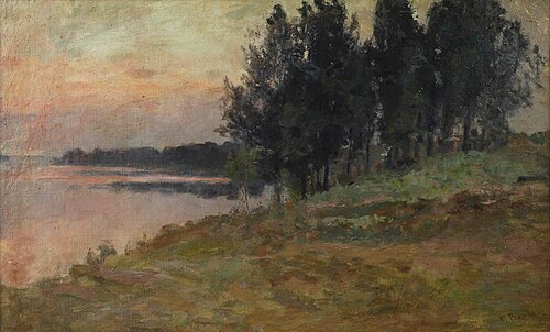 Abend am See, 1900, Franz Bunke