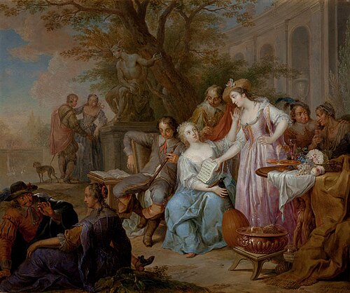 Company in the park, 1744, Franz Christoph Janneck
