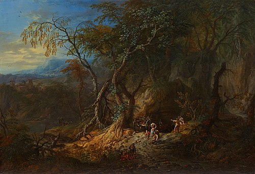 Forest Landscape with Unobstructed View on the Left, , Franz Christoph Janneck