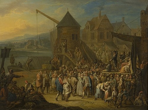 A theatrical performance at a fair, 1730, Franz Christoph Janneck