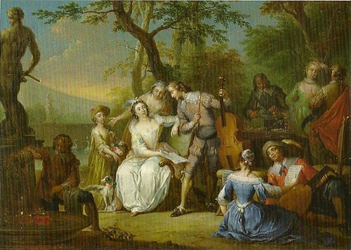Musical company in a garden, 1795, Franz Christoph Janneck