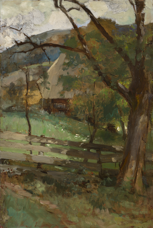 Paysage de Forêt-Noire avec une maison, 1890, Franz Gräßel