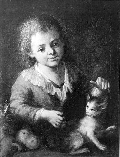Knabe mit Katze, 1792, Franz Ignaz Oefele