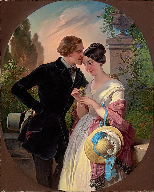 Faust und Gretchen im 19. Jahrhundert, 1848, Franz Dobyaschofski
