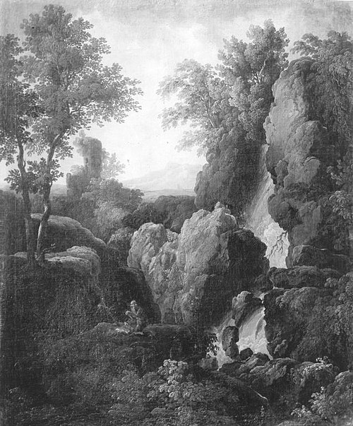 Einsiedler in Felslandschaft, 1775, Franz Innocenz Josef Kobell