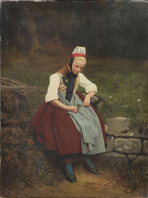 Peasant Girl in Hessian Costume, 1874, Franz Meyerheim