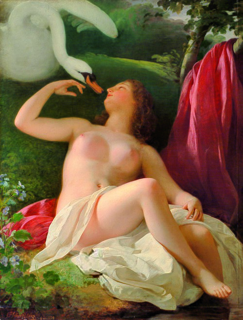 Leda mit dem Schwan, 1839, Franz Schrotzberg
