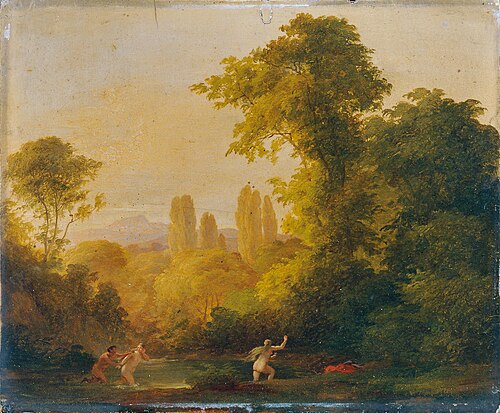 Landschaft mit mythologischer Staffage, 1834, Franz Schrotzberg