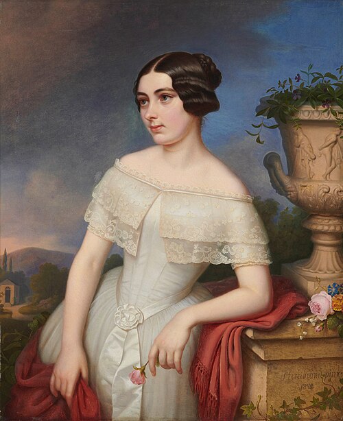 Porträt Emilie Kuhn, 1849, Franz Seraph Stirnbrand