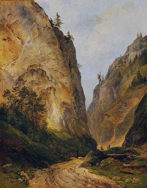 Felsental (Im Höllental), 1847, Franz Steinfeld