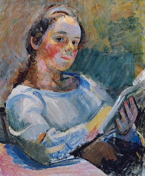 Lesendes Mädchen, 1920, Franz Wiegele