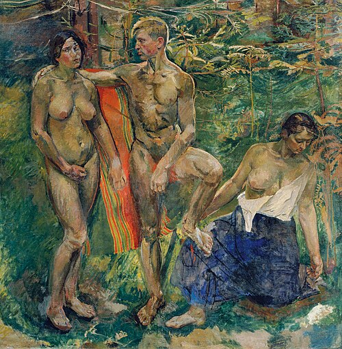Akte im Wald, 1910, Franz Wiegele