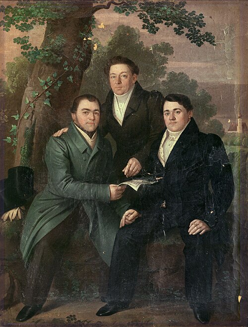 Drei Freunde, 1831, Franz Xaver Bobleter