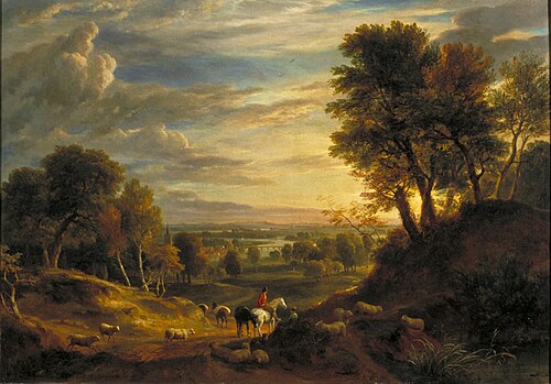 Landscape near Whitchurch, 1821, Ramsay Richard Reinagle
