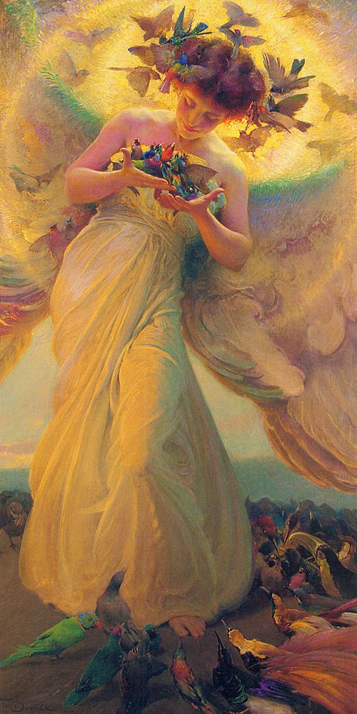 The angel of the birds, 1910, František Dvořák