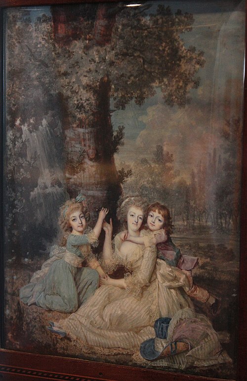 Portrait de la reine Marie-Antoinette, de sa fille et de son second fils, 1790, François Dumont