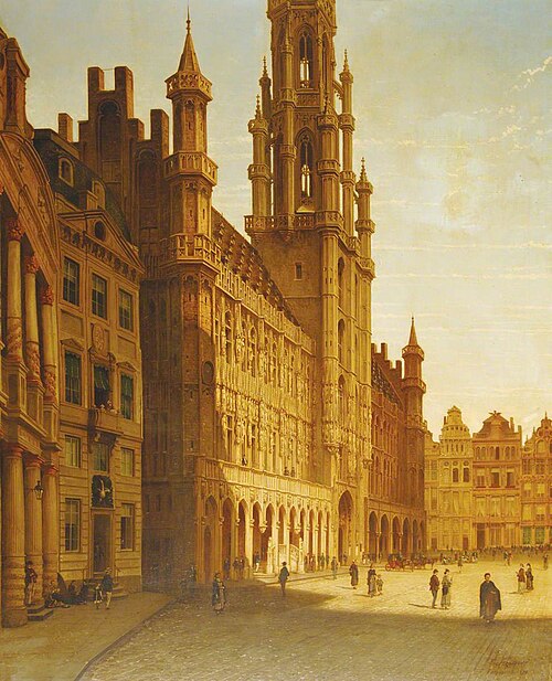 Hôtel de Ville, Brussels, Belgium, 1870, François Stroobant