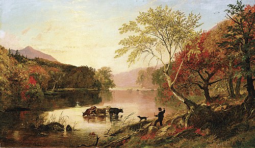 Autumn on the Hudson River, , Jasper Francis Cropsey