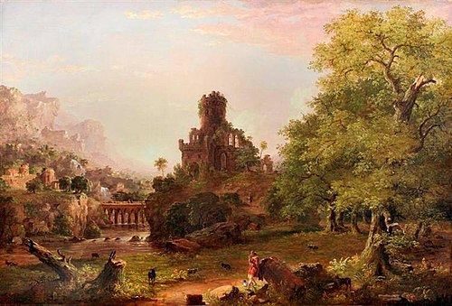 Landscape with Ruins, 1854, Jasper Francis Cropsey