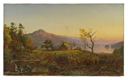 Fisherman's House, Greenwood Lake, 1877, Jasper Francis Cropsey
