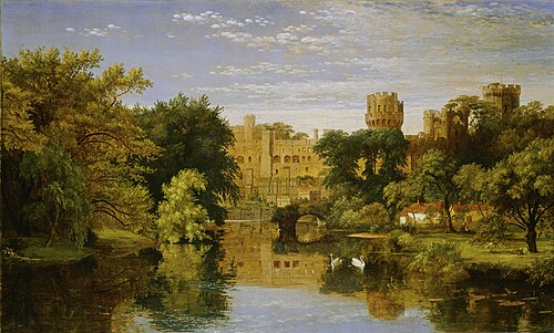 Warwick Castle, England, 1857, Jasper Francis Cropsey