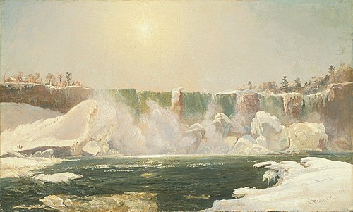 Niagara Falls in Winter, 1868, Jasper Francis Cropsey