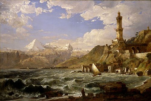 The Coast of Genoa, 1854, Jasper Francis Cropsey