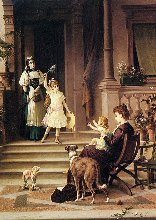 Crosio Luigi Sisters Homecoming, 1850, Jasper Francis Cropsey