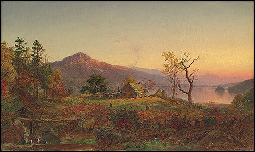 Fisherman's House, Greenwood Lake, 1877, Jasper Francis Cropsey