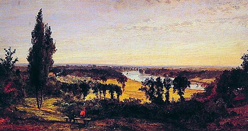 Hill and the Thames, London, 1850, Jasper Francis Cropsey