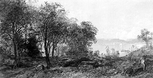 View of the Hudson, 1886, Jasper Francis Cropsey