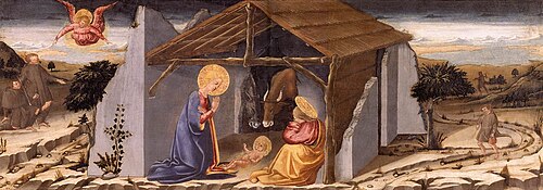 The adoration of Christ, 1462, Neri di Bicci