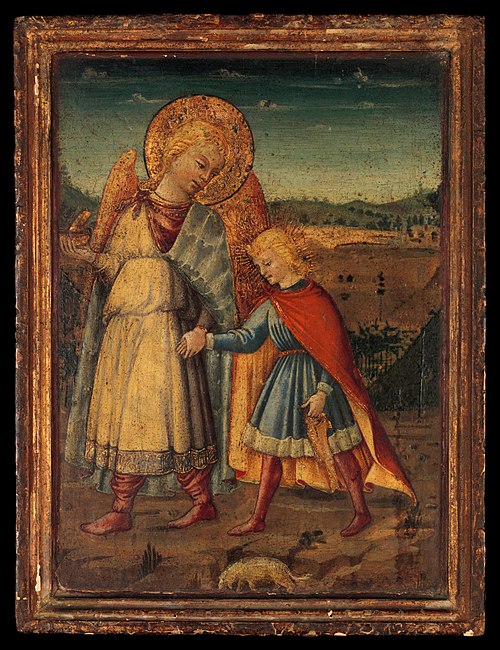 The Archangel Raphael and Tobias, 1463, Neri di Bicci