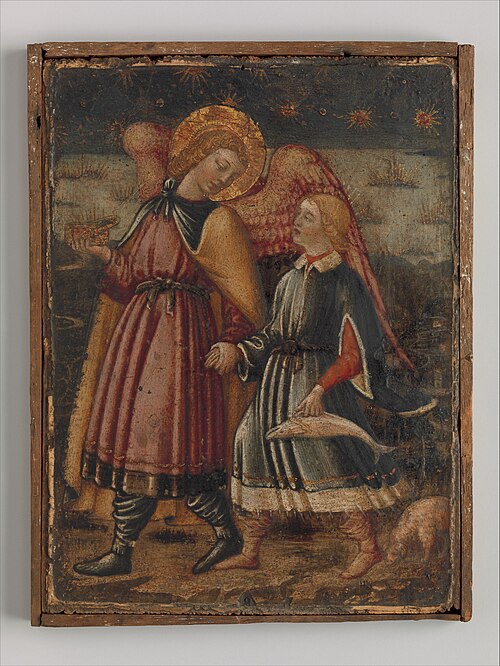 The Archangel Raphael and Tobias, 1465, Neri di Bicci
