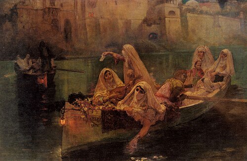 Return from the festival, Algiers, 1885, Frederick Arthur Bridgman