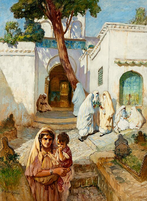 Women Near the Sidi Abderrahman, 1885, Frederick Arthur Bridgman