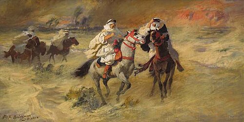 Sandstorm in Biskya, , Frederick Arthur Bridgman