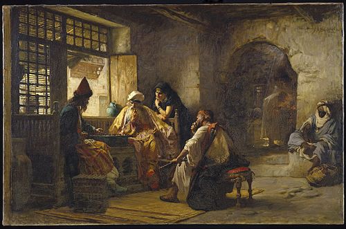 An Interesting Game, 1881, Frederick Arthur Bridgman